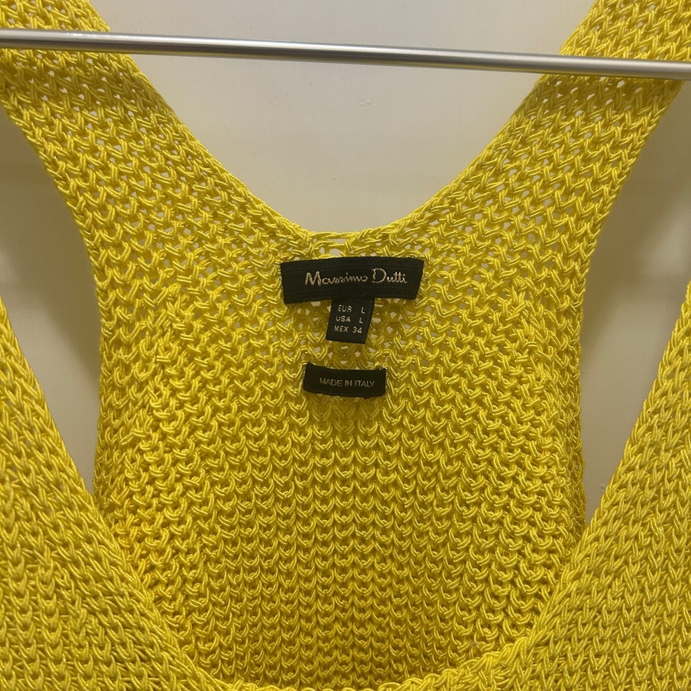 Massimo Dutti Vibrant Yellow Knitwear